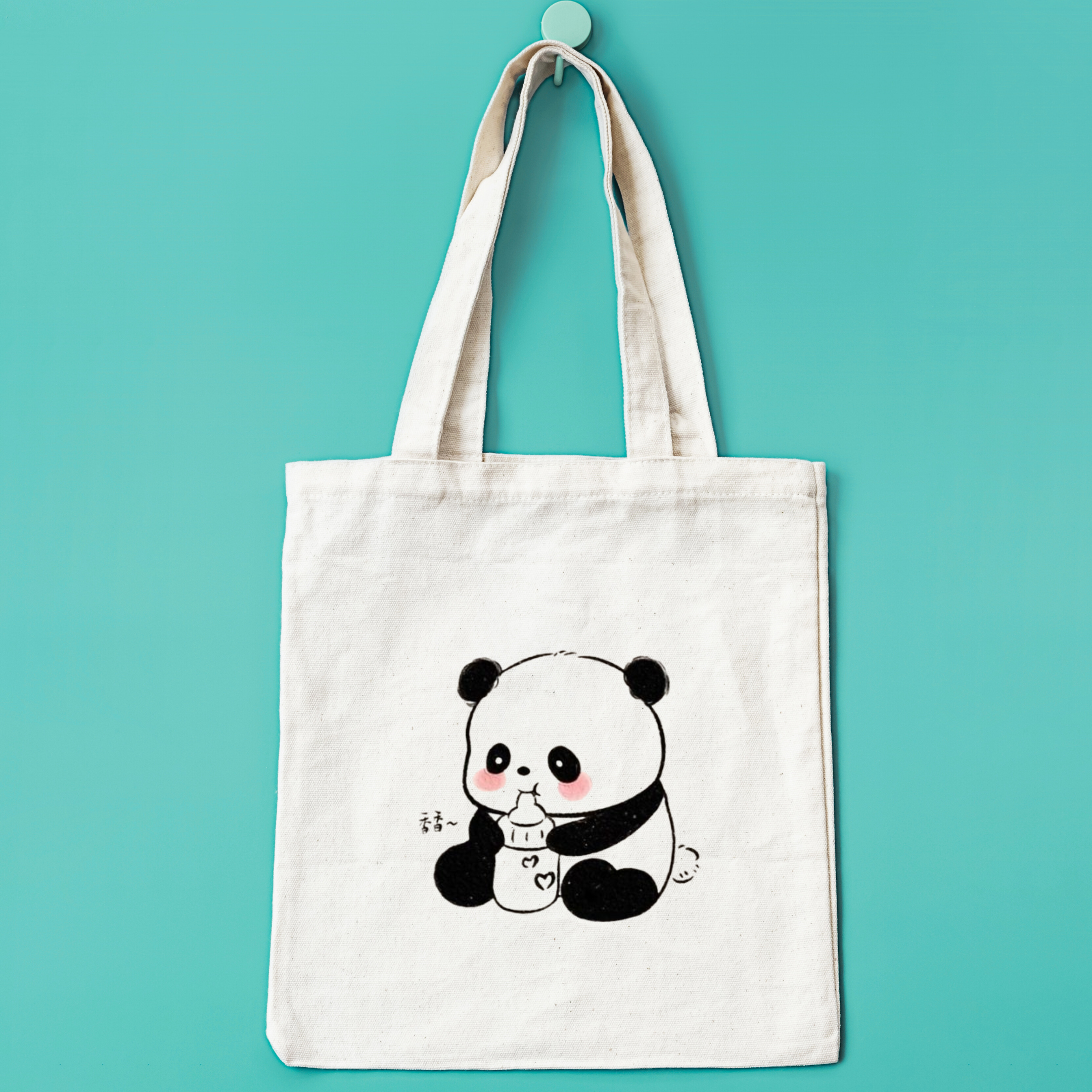 Panda Zipper Tote Bag - Unisex