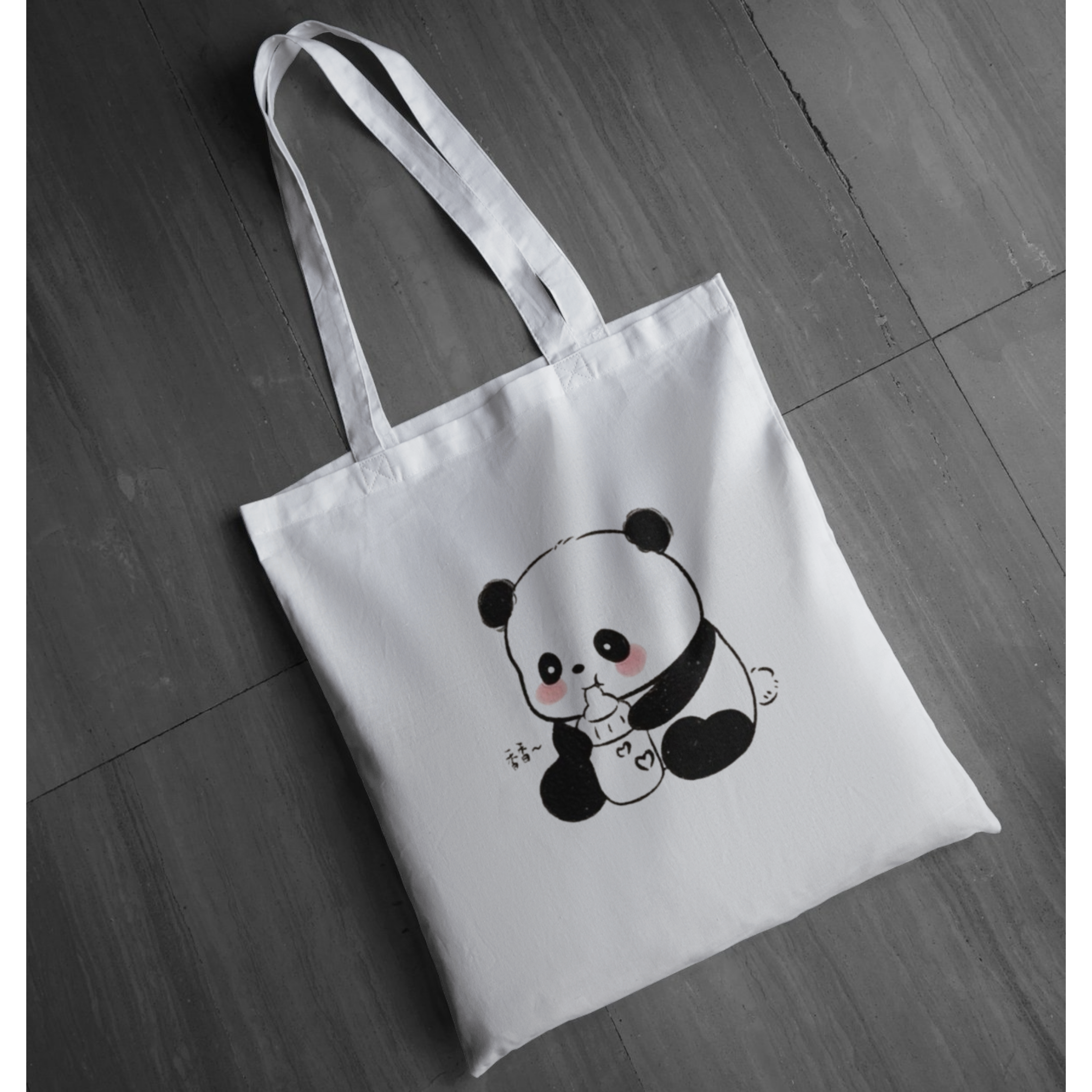 Panda Zipper Tote Bag - Unisex